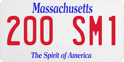 MA license plate 200SM1