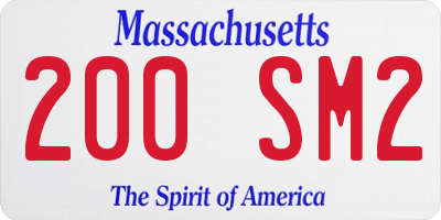 MA license plate 200SM2