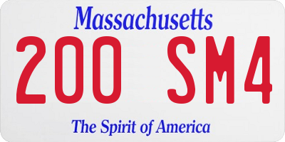 MA license plate 200SM4