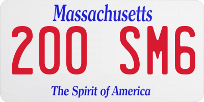 MA license plate 200SM6