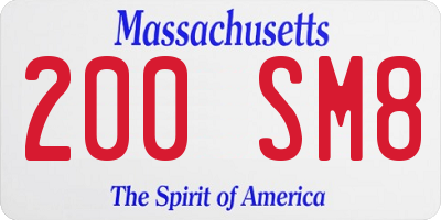 MA license plate 200SM8