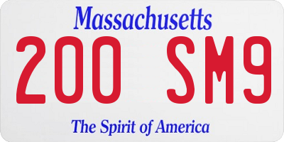 MA license plate 200SM9