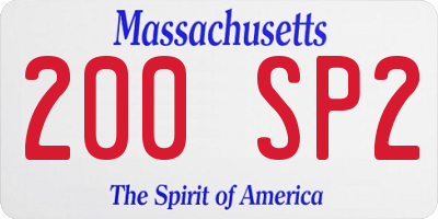 MA license plate 200SP2