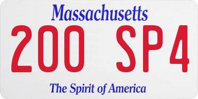 MA license plate 200SP4