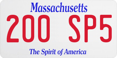 MA license plate 200SP5