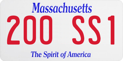 MA license plate 200SS1