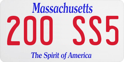 MA license plate 200SS5