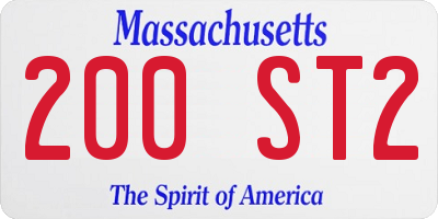 MA license plate 200ST2