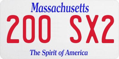 MA license plate 200SX2
