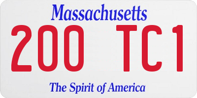 MA license plate 200TC1