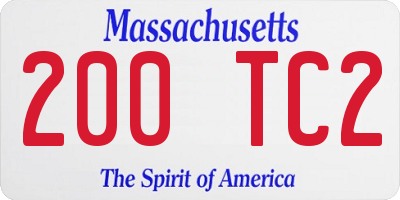 MA license plate 200TC2