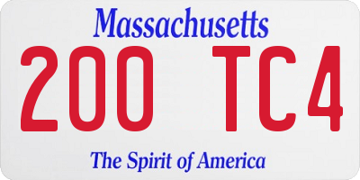 MA license plate 200TC4