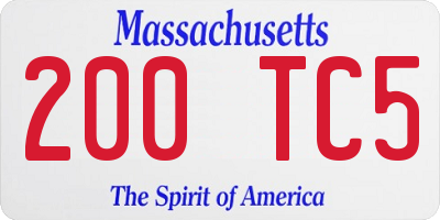 MA license plate 200TC5