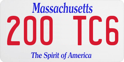MA license plate 200TC6