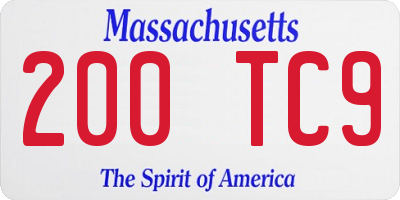 MA license plate 200TC9