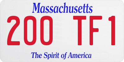 MA license plate 200TF1