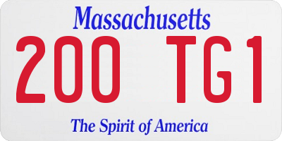 MA license plate 200TG1