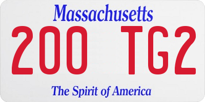 MA license plate 200TG2