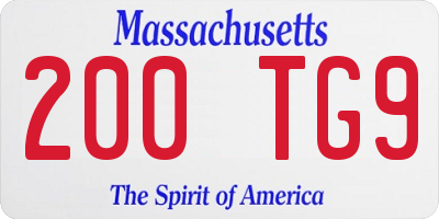 MA license plate 200TG9