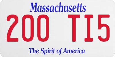 MA license plate 200TI5