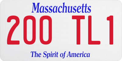 MA license plate 200TL1