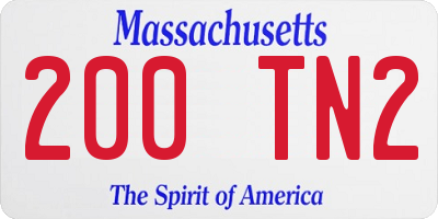 MA license plate 200TN2