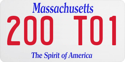 MA license plate 200TO1
