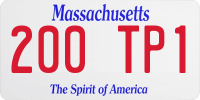 MA license plate 200TP1