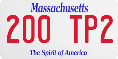 MA license plate 200TP2