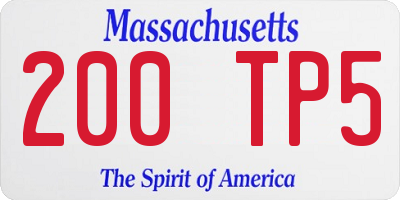 MA license plate 200TP5