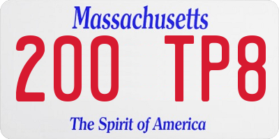 MA license plate 200TP8