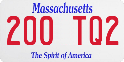 MA license plate 200TQ2