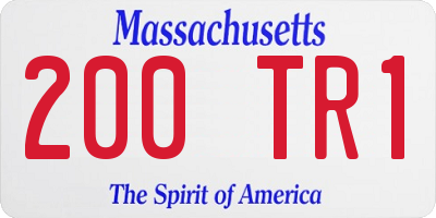 MA license plate 200TR1