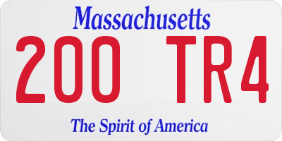 MA license plate 200TR4