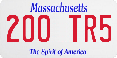MA license plate 200TR5