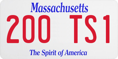 MA license plate 200TS1