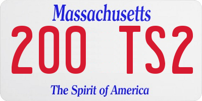 MA license plate 200TS2