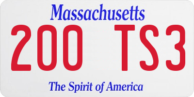MA license plate 200TS3