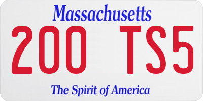 MA license plate 200TS5