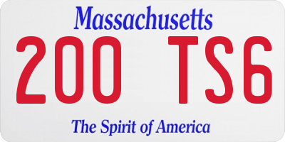MA license plate 200TS6