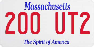 MA license plate 200UT2