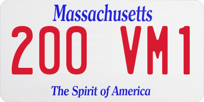 MA license plate 200VM1