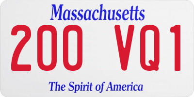 MA license plate 200VQ1
