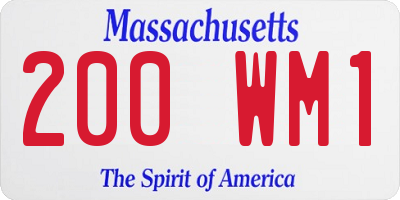 MA license plate 200WM1