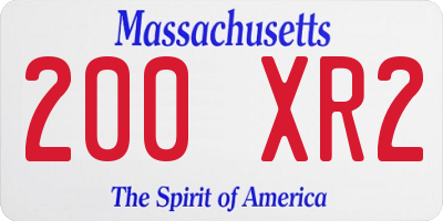 MA license plate 200XR2