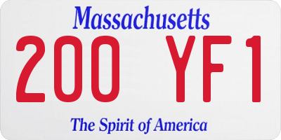 MA license plate 200YF1