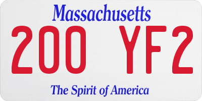MA license plate 200YF2