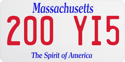 MA license plate 200YI5