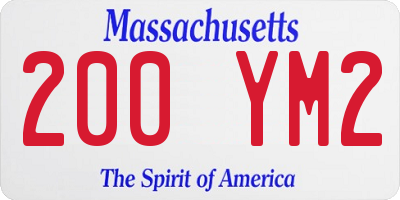 MA license plate 200YM2