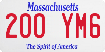 MA license plate 200YM6